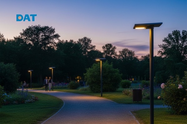 Đèn năng lượng mặt trời chiếu sáng công viên