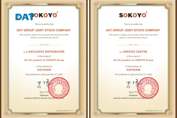 Chứng nhận hợp tác giữa DAT Group và Sokoyo