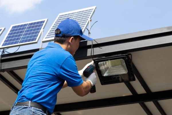 Hướng dẫn lắp đèn năng lượng mặt trời liền thể