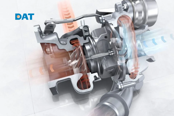Bộ phận turbo tăng áp của động cơ diesel hiện đại.
