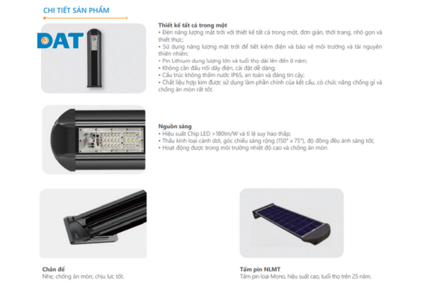 Tìm hiểu cấu tạo đèn năng lượng mặt trời 120w