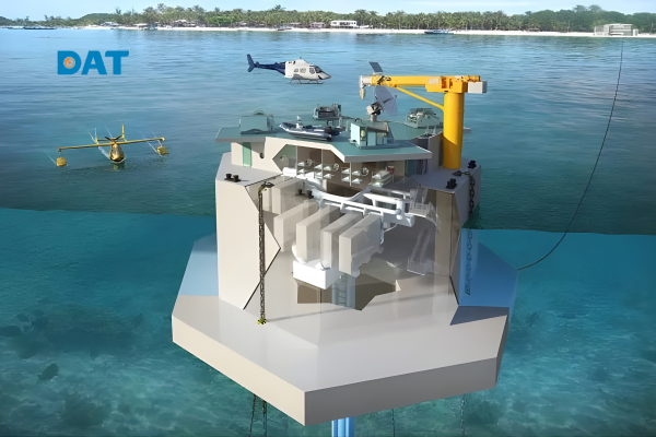 Công nghệ OTEC trong khai thác năng lượng đại dương – chuyển đổi nhiệt độ nước biển thành điện năng sạch, bền vững.