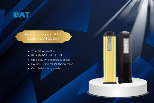 Thiết bị đèn năng lượng mặt trời 10W Sokyo CAPSOL