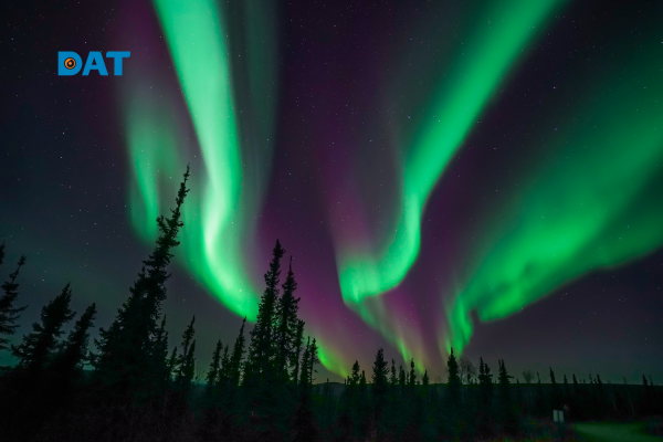 Cực quang hình thành từ sự tương tác giữa gió Mặt Trời và từ quyển Trái Đất.