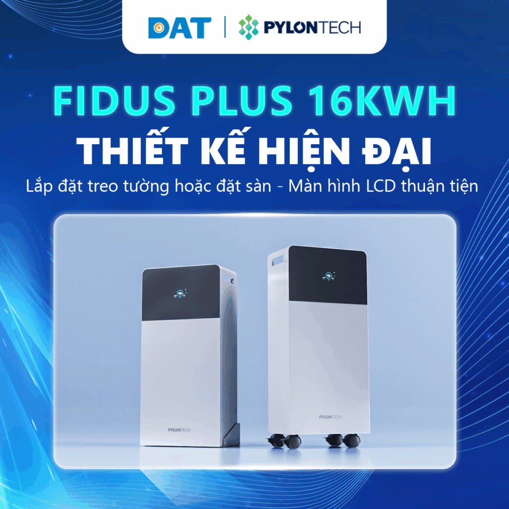 Fidus Plus thiết kế treo tường (wall-mounted) gọn gàng, thẩm mỹ
