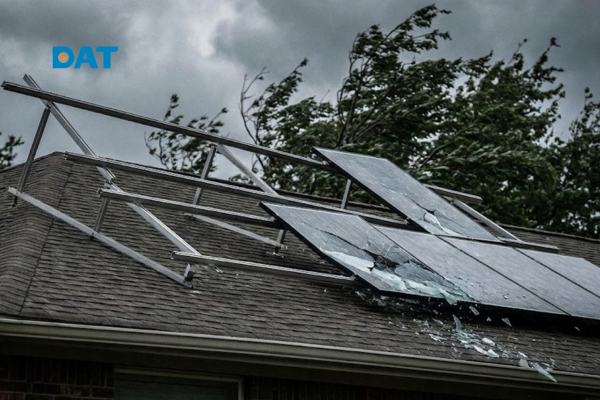 Hệ thống điện mặt trời được gia cố khung đỡ chống gió bão, đảm bảo an toàn cho tấm pin