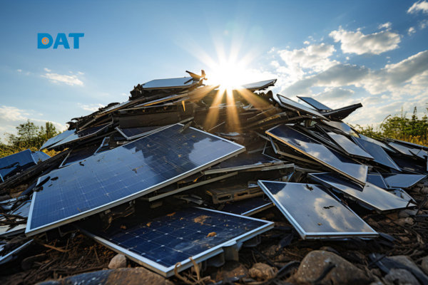 Rác thải pin năng lượng mặt trời sau khi hết vòng đời sử dụng.