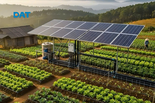 điện mặt trời cho vùng cao sử dụng tấm pin PV vận hành hệ thống tưới trong nông nghiệp miền núi