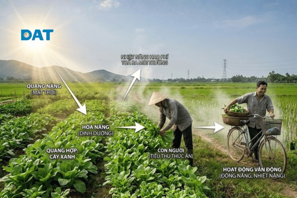 Năng lượng không tự sinh ra hay mất đi, nó chỉ liên tục luân chuyển và biến đổi hình thái để phục vụ cuộc sống.