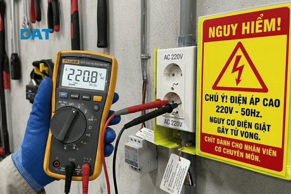 Cảnh báo an toàn: Điện xoay chiều dân dụng (220V) có khả năng gây co thắt cơ và ngưng tim, cần tuyệt đối thận trọng khi tiếp xúc.