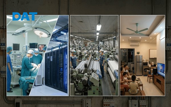 Phụ tải Loại 1 (như bệnh viện, trung tâm dữ liệu) đòi hỏi nguồn điện dự phòng nghiêm ngặt hơn so với phụ tải Loại 2 và Loại 3.