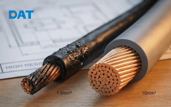Lựa chọn tiết diện dây dẫn phù hợp giúp giảm điện trở và hạn chế sụt áp.