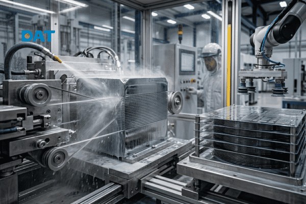 Công nghệ cưa dây kim cương giúp cắt thỏi silicon thành hàng ngàn lát wafer mỏng với độ chính xác tuyệt đối.