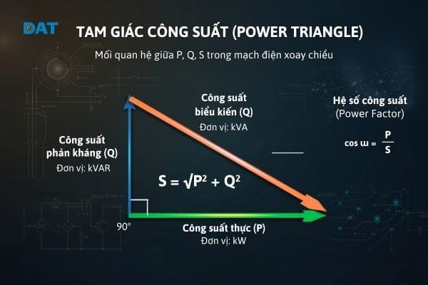 Sơ đồ minh họa tam giác công suất