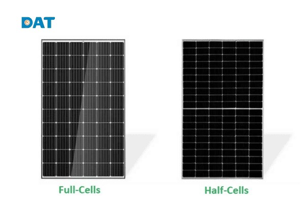 Thiết kế cấu trúc dòng Half-cell với đường ranh giới cắt đôi tấm pin ở giữa giúp giảm hiện tượng sụt giảm sản lượng khi có bóng râm che khuất một phần.