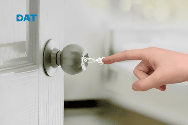 Hiện tượng tĩnh điện (ESD) xảy ra khi cơ thể tích điện do không khí khô và phóng điện khi chạm vào vật kim loại.