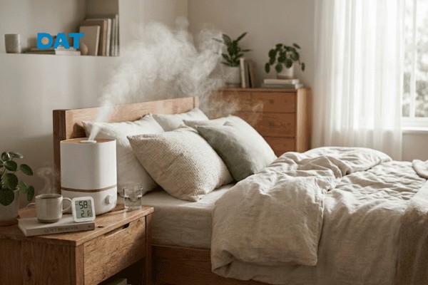 Duy trì độ ẩm 50–60% giúp giảm tích tụ tĩnh điện trong không gian sử dụng điều hòa.