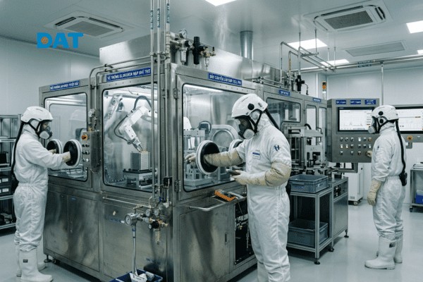 Quy trình tổng hợp và chế tạo màng điện phân rắn mỏng vài chục micromet đòi hỏi dây chuyền cơ khí chính xác và môi trường phòng sạch tuyệt đối.