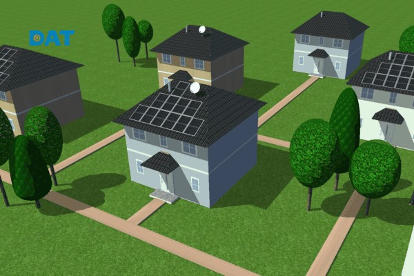 PV*SOL mô phỏng ảnh hưởng của bóng râm từ các vật cản thực tế lên từng khu vực lắp đặt pin mặt trời.