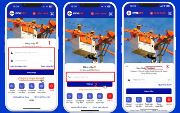 Hướng dẫn tra cứu mã khách hàng trên app EVNCPC