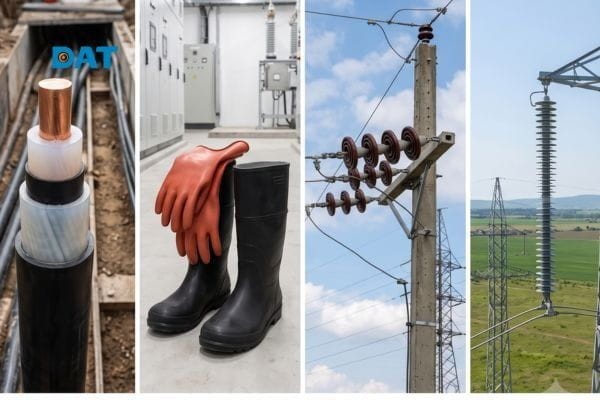 Chất cách điện rắn bền chắc, phổ biến trong dây cáp, thiết bị điện và lưới điện cao thế.