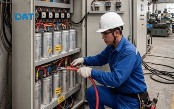 Tụ bù điện giúp bù công suất phản kháng, làm giảm tổn thất điện năng.