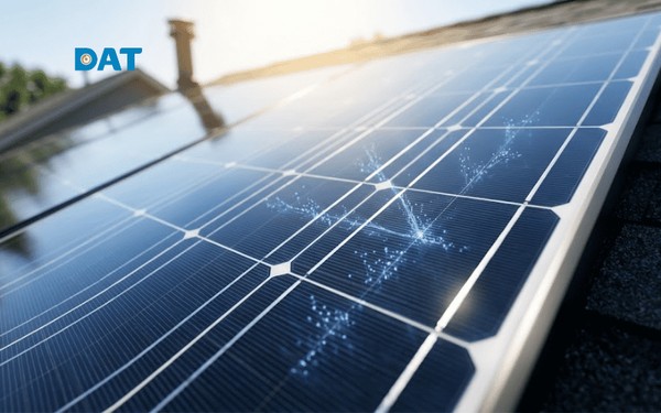 Ánh sáng Mặt Trời truyền năng lượng cho electron trong chất bán dẫn Silicon, tạo ra các hạt mang điện tự do và khởi đầu quá trình phát điện.