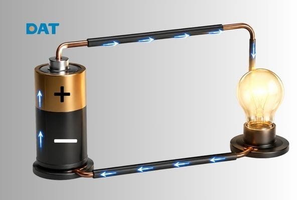 Hiệu điện thế tạo lực đẩy electron dịch chuyển, hình thành dòng điện trong mạch điện.