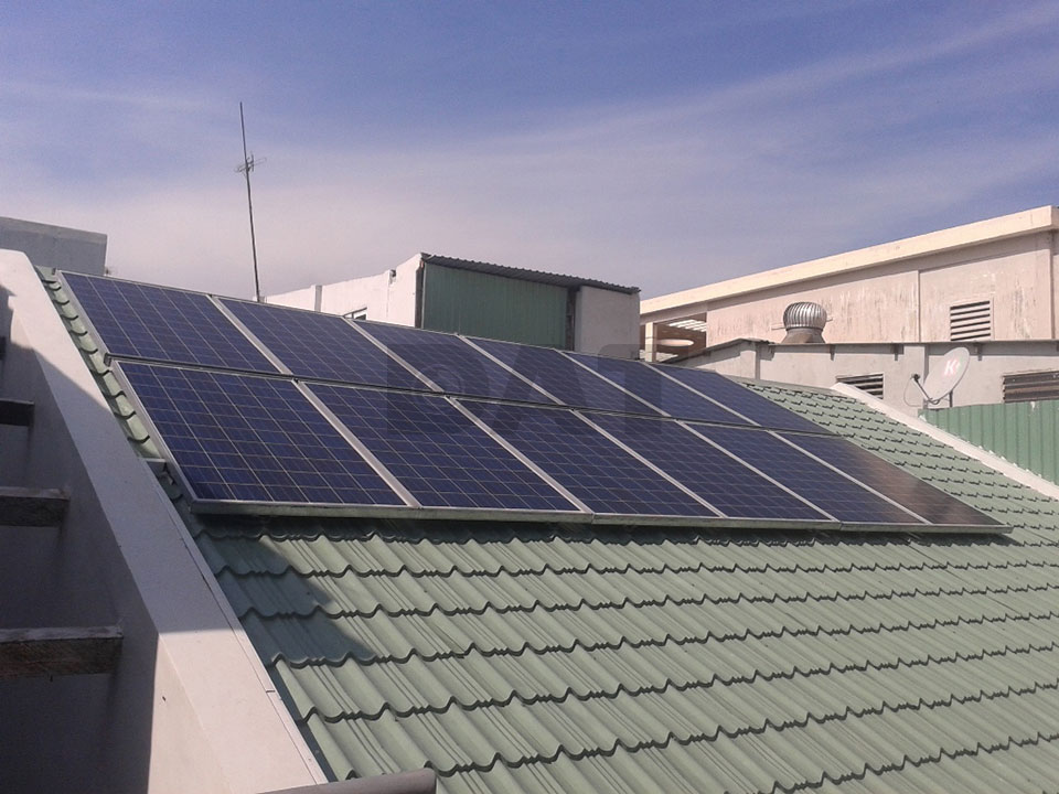 Hệ thống điện mặt trời hòa lưới 3 kW lắp đặt cho hộ gia đình, DAT Solar